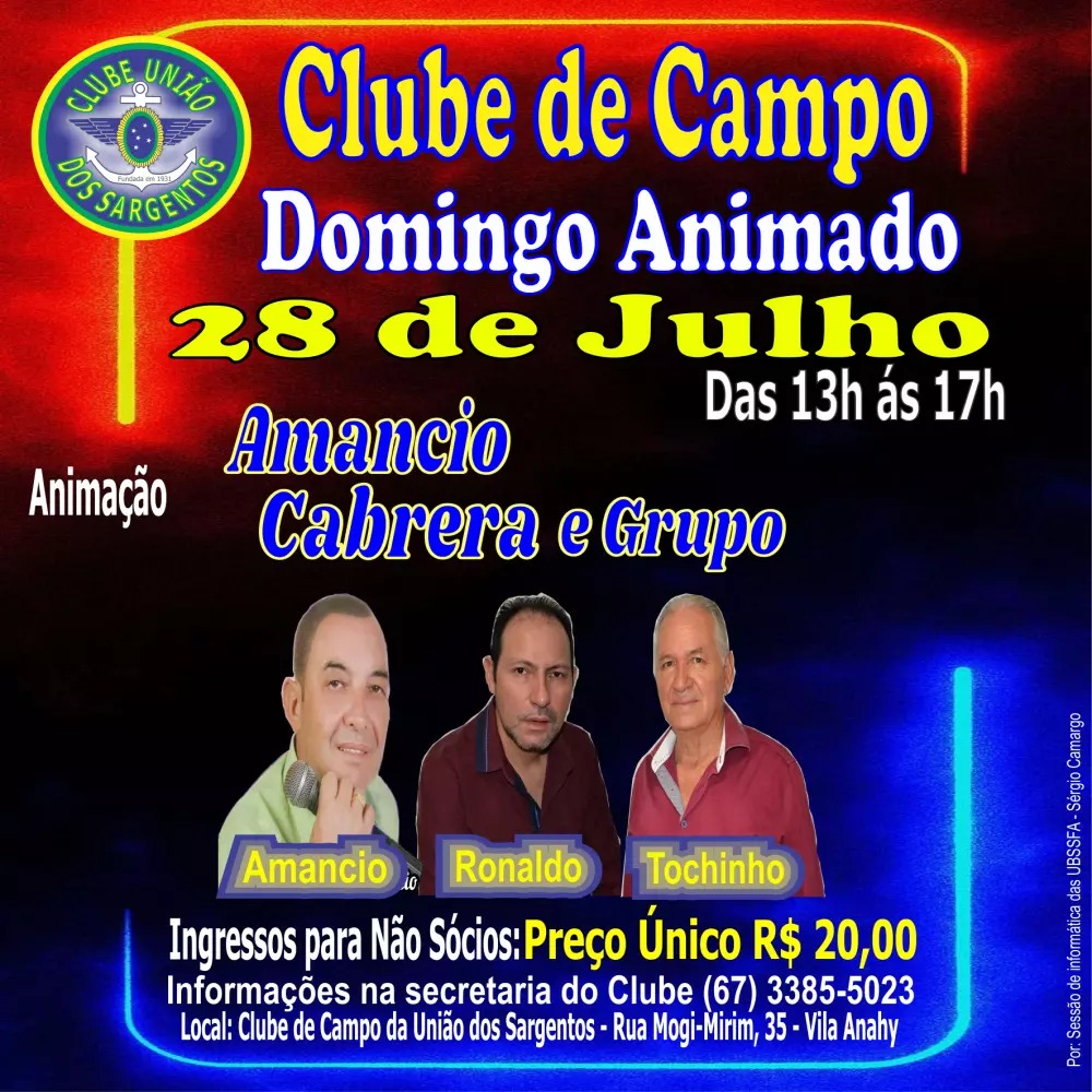 Domingo Animado no Clube de Campo 28/07/2024